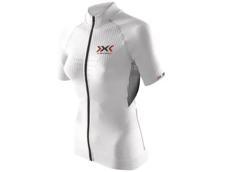 X-Bionic The Trick Full Zip Fahrradtrikot Damen (weiß / schwarz) Größe:XS