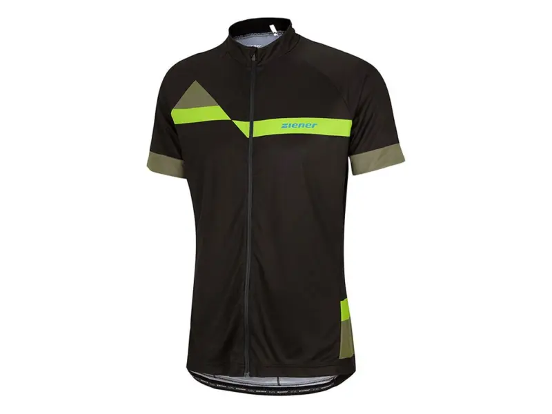 Ziener Cardo Full Zip Fahrradtrikot Herren (schwarz / grün) Größe:46