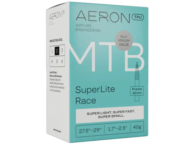 Aeron MTB SuperLite Race Fahrradschlauch (27,5-29" | 1,7-2,5" | PV42)