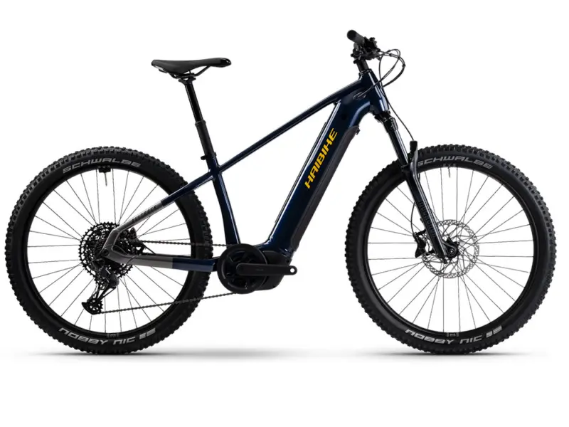 Haibike AllTrack 10 | E-Mountainbike | 27,5" | 800Wh Bosch CX | blau / titan / gelb Größe: 40 cm