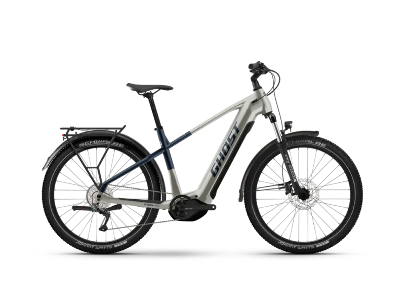 Ghost E-Teru B Universal EQ High | Trekking E-Bike | 27,5" | 625Wh Bosch CX | perlengrau / dunkelblau Größe: 50 cm