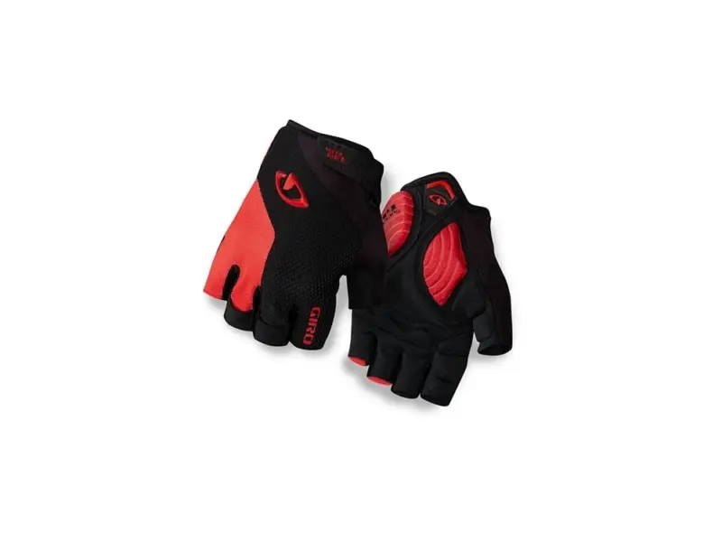 Giro Strade Dure Supergel Fahrradhandschuhe Herren (schwarz / hellrot) Größe:XXL