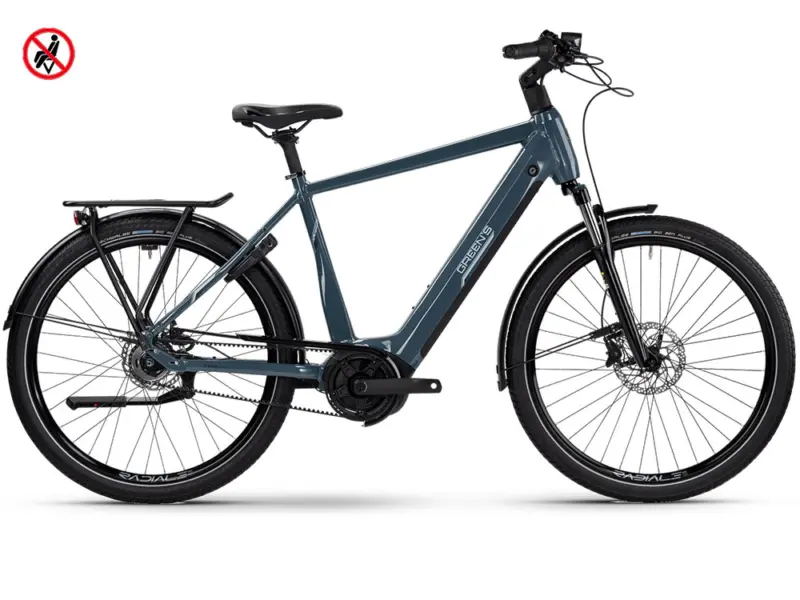 Green’s Carlton R750 High | Trekking E-Bike | 27,5" | 750Wh Bosch | Rücktritt | grey blue Größe: 53 cm