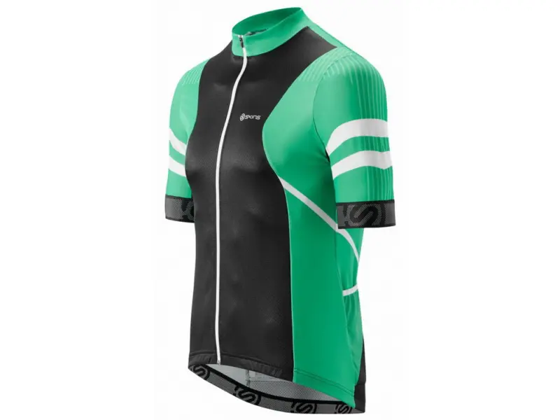 Skins Gottardo Kurzarm Fahrradtrikot Herren (smaragd / schwarz) Größe:S