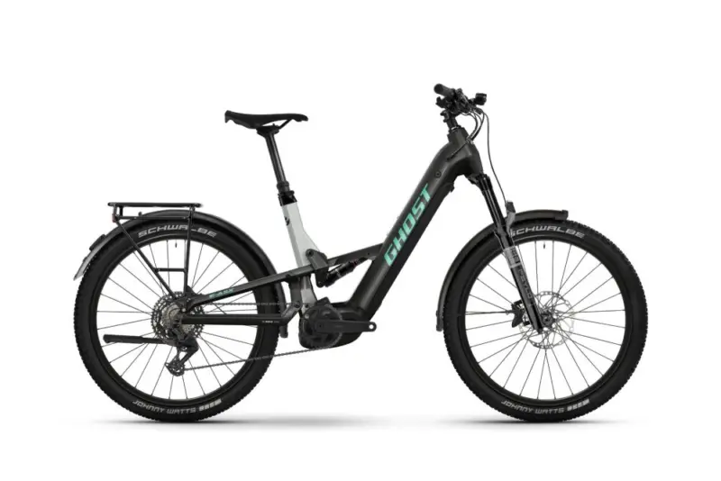 Ghost E-ASX Universal EQ Low | E-MTB Fully | 27.5" | 800Wh Bosch CX | blazing black / misty grey Größe: 40 cm