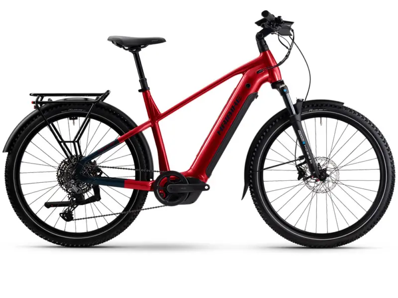 Haibike Trekking 7 High | Trekking E-Bike | 27,5" | 800Wh Bosch CX | dynamitrot / blau Größe: 50 cm