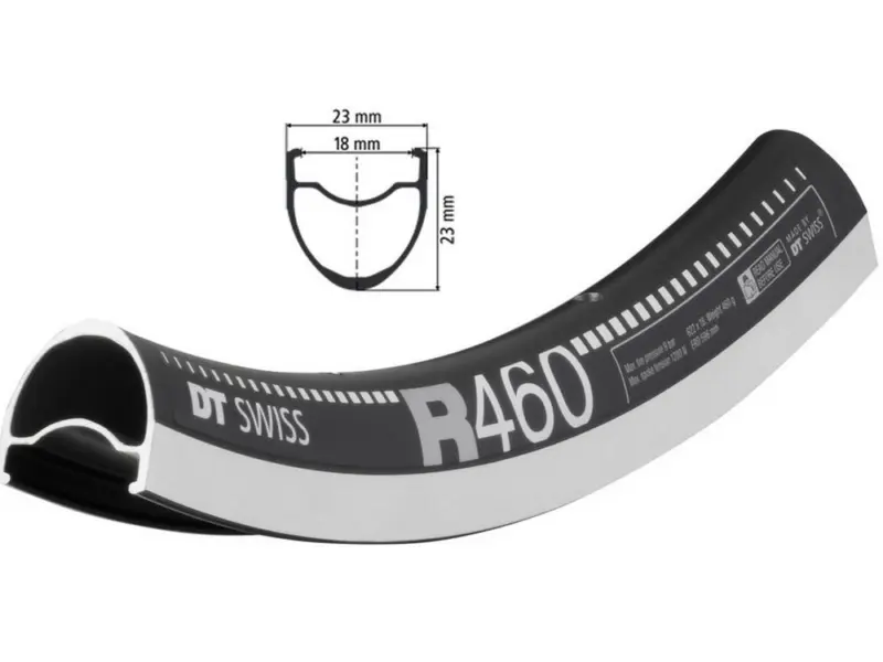DT Swiss R460 28" Fahrradfelge (622-18 | VL | 65mm | 32 Loch)