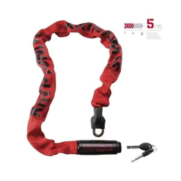 Kryptonite Keeper 785 + Chain Kettenschloss (rot | 85cm)