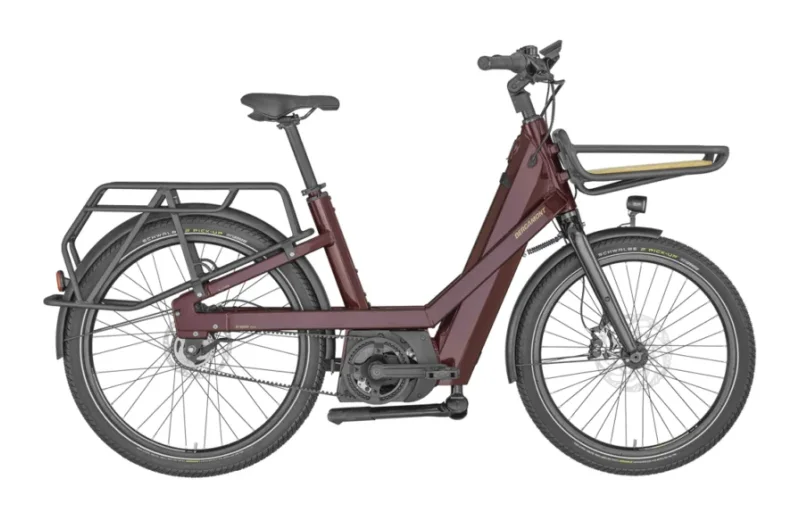 Bergamont E-Cargoville Bakery Elite | E-Lastenrad | 26" | 625Wh Bosch | bonbonrot Größe: 50 cm