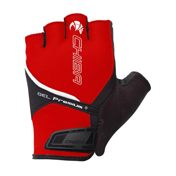 CHIBA Gel Premium - Radhandschuhe kurz, Gelpolsterung, rot, Größe M