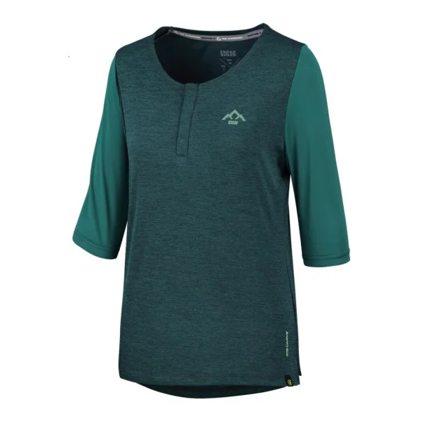 IXS Sports Division iXS Carve X Women Henley 36 Everglade/Solid Everglade - atmungsaktives Bike-Jersey