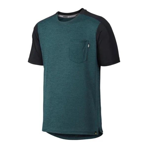 IXS Sports Division iXS Flow X Short Sleeve Kids Jersey KM Everglade/Black - atmungsaktives Trail-Trikot