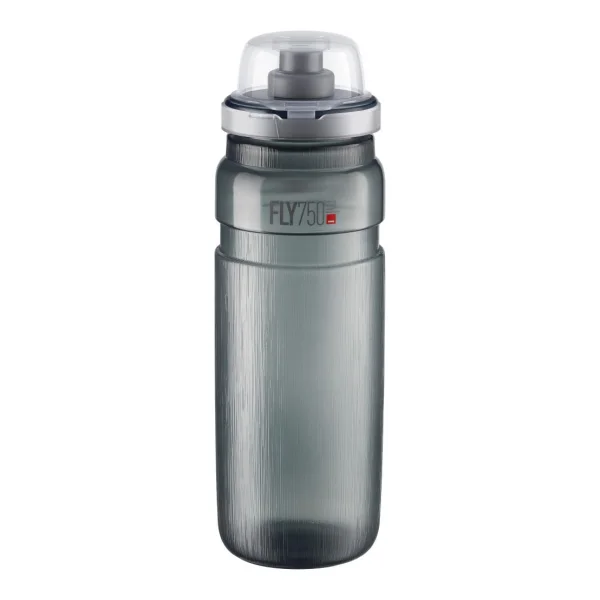 ELITE Trinkflasche Fly MTB Tex Smoke 750ml - ultraleichte MTB-Trinkflasche mit Schutzkappe