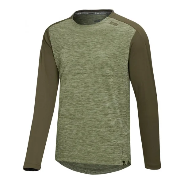 IXS Sports Division iXS Flow X Long Sleeve Jersey S Olive-Dark Olive - atmungsaktives Bike-Trikot