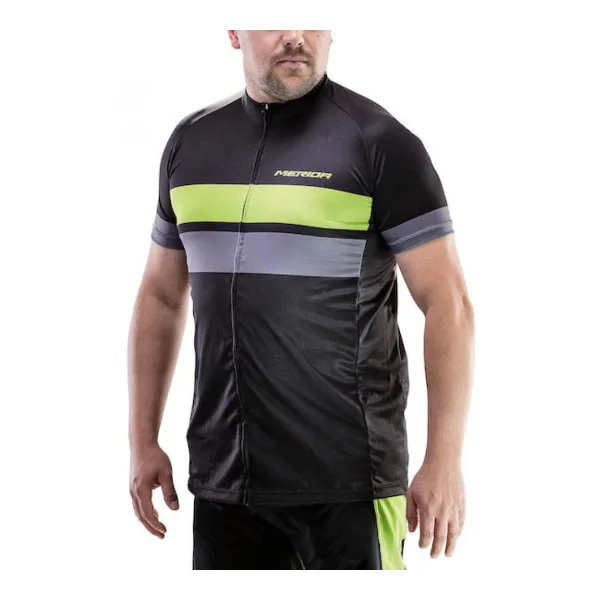 Merida Trikot ACTIVE STRIPE Herren schwarz/grün S Schwarz/grün - atmungsaktives Radtrikot