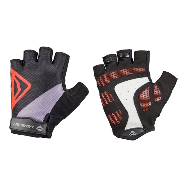 Merida Handschuhe CLASSIC schwarz/rot M Schwarz/rot - gepolsterte Radhandschuhe mit perfektem Grip