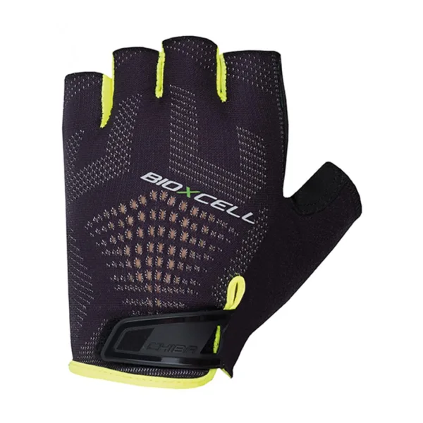 CHIBA BioXCell Super Fly - Radhandschuhe L schwarz/neongelb, gepolstert & atmungsaktiv