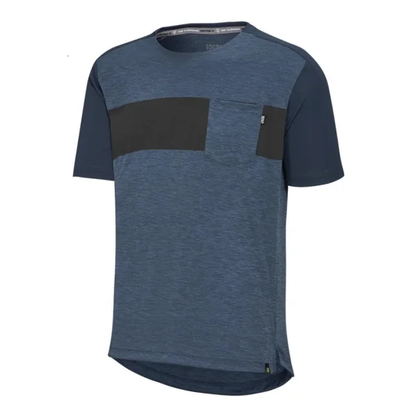 IXS Sports Division iXS Flow X Kids Short Sleeve Jersey KM Storm / Marine - atmungsaktives Kinder-Bikejersey