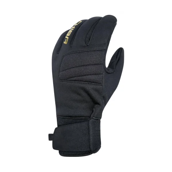 Chiba Winter-Vollfingerhandschuh Classic Schwarz mit Klettverschluss - unisex, winddicht & Thinsulate-Futter (Größe L)