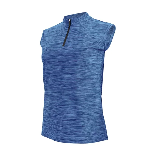 CHIBA Lady Melange Shirt Sleeveless - ärmelloses Radtrikot marine, S, atmungsaktiv