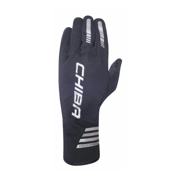 CHIBA Performer Summer - winddichte, atmungsaktive Radhandschuhe mit Touchfunktion, schwarz, Gr. M