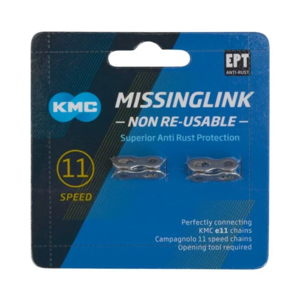 KMC Kettenschloss MissingLink - Set 11-fach Non-Re-Usable silver (2er-Pack)