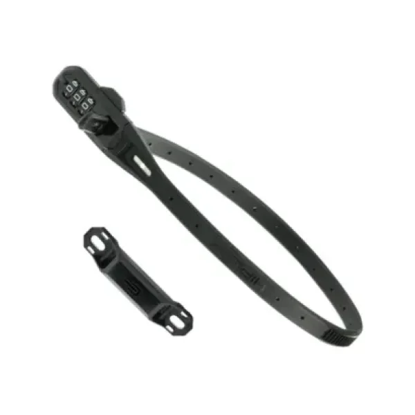 Hiplok Z LOK Combo Security Tie Lock - 3-Digit Code - Bracket - Black