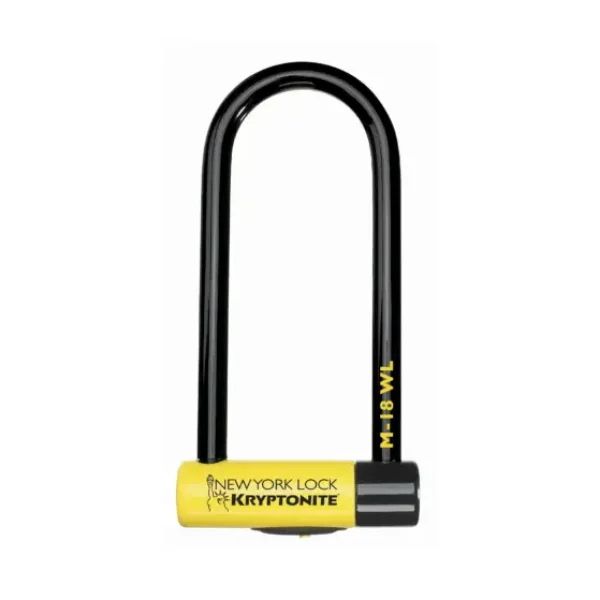 Kryptonite New York M18 D-Lock - Sold Secure Diamond - 18mm Steel High Security U-Lock - Black/Yellow