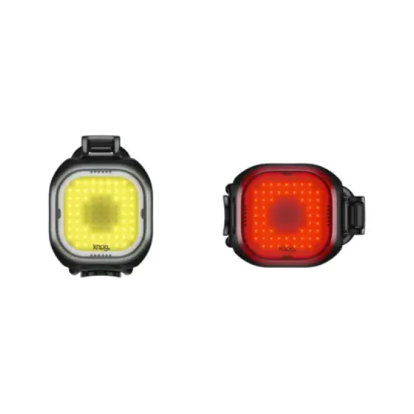 Knog Blinder Mini Square Front & Rear Bike Light Set - USB Rechargeable